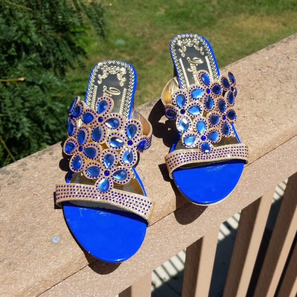 🎉HP🎉  Women's Rhinestone Chunky Heels
